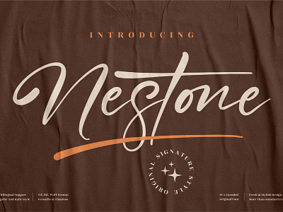 Nestone - Stylish Script Font 3d animation app branding design graphic design icon illustration logo motion graphics typography ui ux vector