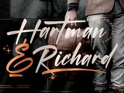 Hartman & Richard - Modern Calligraphy Font 3d animation app branding design graphic design icon illustration logo motion graphics typography ui ux vector