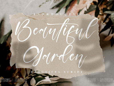 Beautiful Garden - Beautiful Script Font 3d animation app branding design graphic design icon illustration logo motion graphics typography ui ux vector