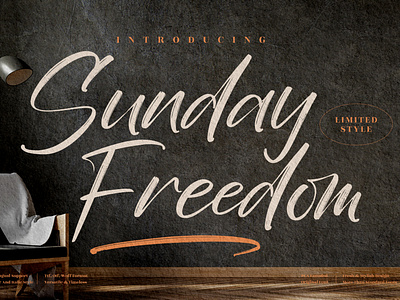 Sunday Freedom - Handwritten Brush Font 3d animation app branding design graphic design icon illustration logo motion graphics typography ui ux vector