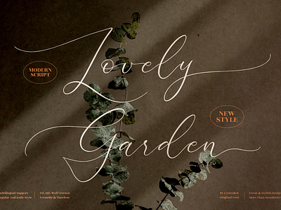 Lovely Garden - Beautiful Script Font 3d animation app branding design graphic design icon illustration logo motion graphics typography ui ux vector