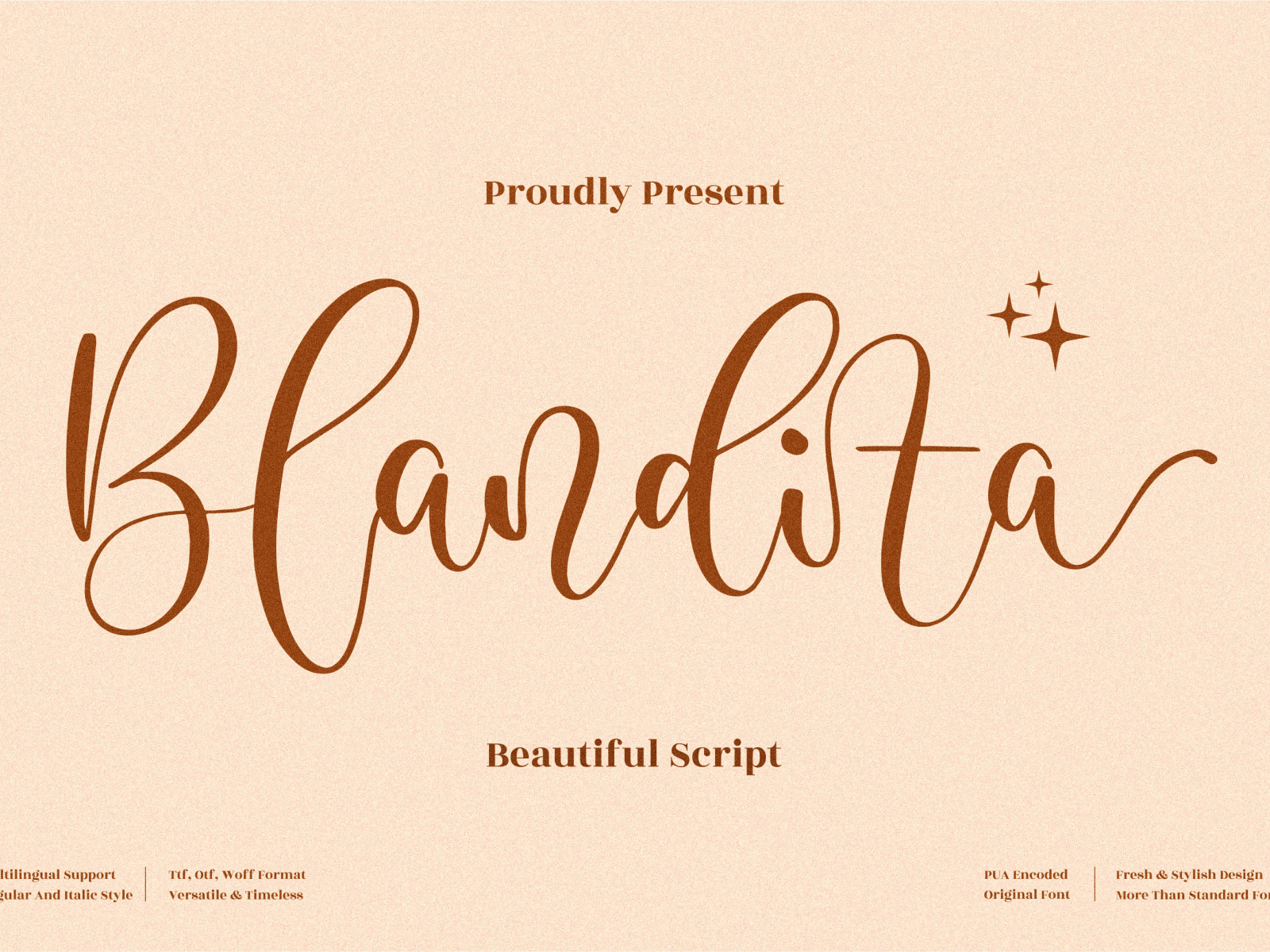 Blandita - Beautiful Script Font by Perspectype Studio on Dribbble