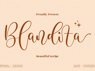 Blandita - Beautiful Script Font 3d animation app branding design graphic design icon illustration logo motion graphics typography ui ux vector