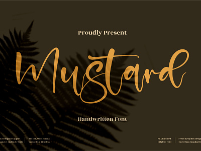 Mustard - Beautiful Handwritten Font 3d animation app branding design graphic design icon illustration logo motion graphics typography ui ux vector