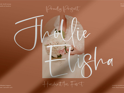 Jhollie Elisha - Beautiful Handwritten Font 3d animation app branding design graphic design icon illustration logo motion graphics typography ui ux vector