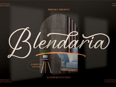Blendaria - Modern Calligraphy Font 3d animation app branding design graphic design icon illustration logo motion graphics typography ui ux vector