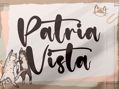 Patria Vista - Beautiful Script Font 3d animation app branding design graphic design icon illustration logo motion graphics typography ui ux vector