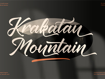 Krakatau Mountain - Modern Calligraphy Font 3d animation app branding design graphic design icon illustration logo motion graphics typography ui ux vector