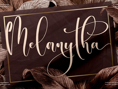 Melanytha - Beautiful Script Font 3d animation app branding design graphic design icon illustration logo motion graphics typography ui ux vector