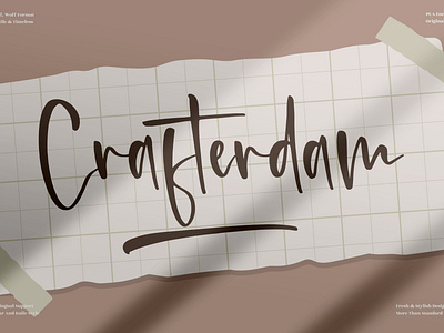 Crafterdam - Beautiful Handwritten Font 3d animation app branding design graphic design icon illustration logo motion graphics typography ui ux vector