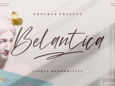 Belantica - Premium Handwritten Font 3d animation app branding design graphic design icon illustration logo motion graphics typography ui ux vector