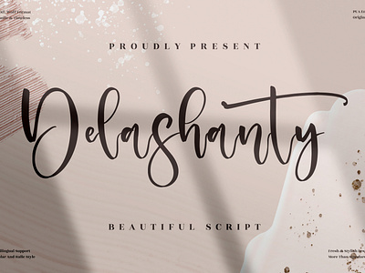 Delashanty - Beautiful Script Font 3d animation app branding design graphic design icon illustration logo motion graphics typography ui ux vector