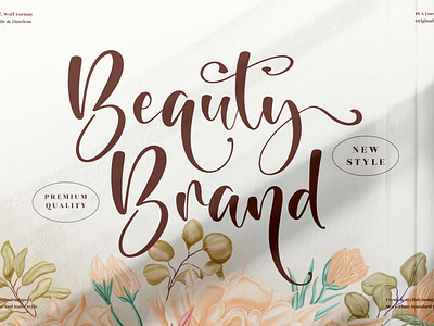 Beauty Brand - Beautiful Script Font 3d animation app branding design graphic design icon illustration logo motion graphics typography ui ux vector