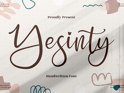 Yesinty - Beautiful Handwritten Font 3d animation app branding design graphic design icon illustration logo motion graphics typography ui ux vector