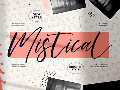 Mistical - Beautiful Handwritten Font 3d animation app branding design graphic design icon illustration logo motion graphics typography ui ux vector