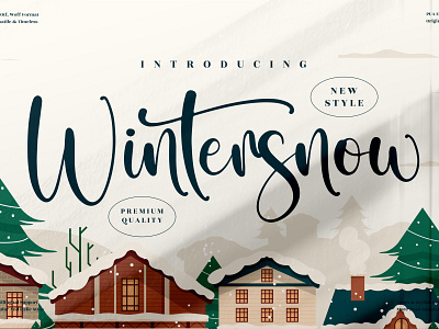 Wintersnow - Beautiful Script Font 3d animation app branding design graphic design icon illustration logo motion graphics typography ui ux vector