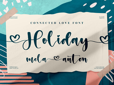 Holiday - Connecting Love Font 3d animation app branding design graphic design icon illustration logo motion graphics typography ui ux vector
