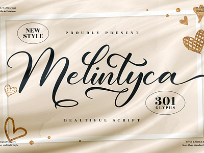 Melintyca - Beautiful Script Font 3d animation app branding design graphic design icon illustration logo motion graphics typography ui ux vector