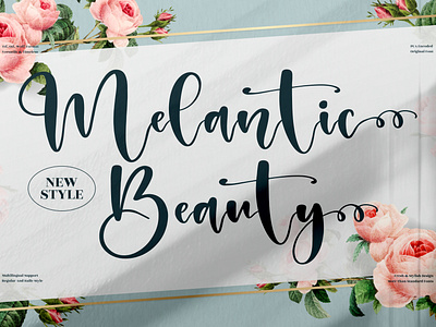 Melantic Beauty - Beautiful Script Font 3d animation app branding design graphic design icon illustration logo motion graphics typography ui ux vector