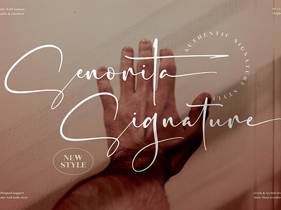 Senorita Signature - Stylish Signature Font 3d animation app branding design graphic design icon illustration logo motion graphics typography ui ux vector