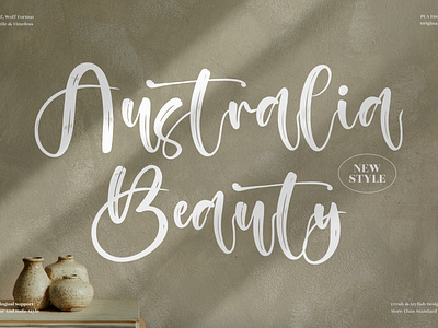 Australia Beauty - Beautiful Brush Font 3d animation app branding design graphic design icon illustration logo motion graphics typography ui ux vector