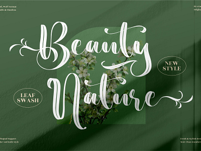 Beauty Nature - Beautiful Brush Font 3d animation app branding design graphic design icon illustration logo motion graphics typography ui ux vector