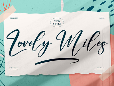 Lovely Miles - Beautiful Script Font 3d animation app branding design graphic design icon illustration logo motion graphics typography ui ux vector