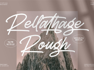 Rellathage Rough - Monoline Rough Font