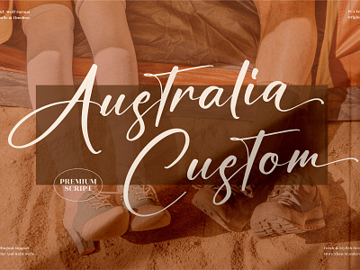 Australia Custom - Stylish Signature Font 3d animation app branding design graphic design icon illustration logo motion graphics typography ui ux vector