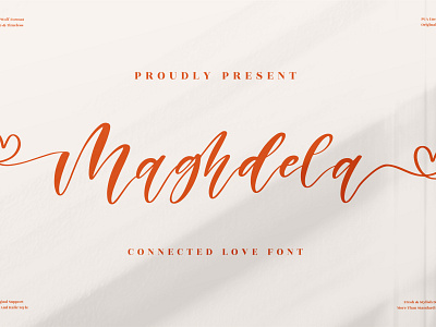Maghdela - Connecting Love Font 3d animation app branding design graphic design icon illustration logo motion graphics typography ui ux vector
