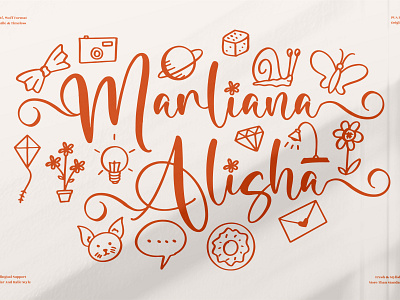 Marliana Alisha - Beautiful Ornament Font app branding design icon illustration logo typography ui ux vector