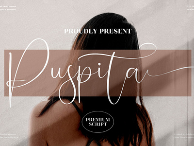 Puspita - Beautiful Script Font 3d animation app branding design graphic design icon illustration logo motion graphics typography ui ux vector