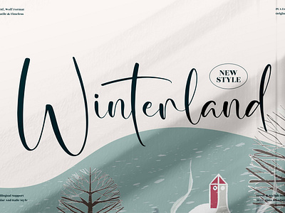 Winterland - Beautiful Script Font 3d animation app branding design graphic design icon illustration logo motion graphics typography ui ux vector