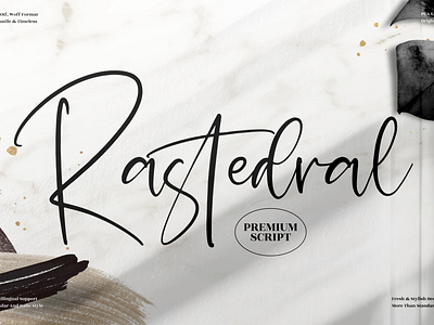 Rastedral - Beautiful Handwritten Font app branding design icon illustration logo typography ui ux vector