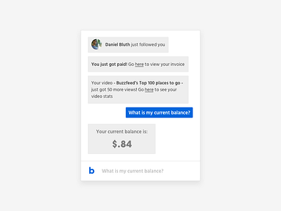 Baily -- Chatbot WIP ai chatbot machine learning product design ui ux