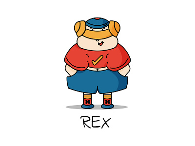 Rex Character Design art character character design clean cute design logo manga mascot vector