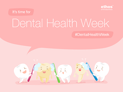 Dental Health Week design illustration marketing print social media ui vector