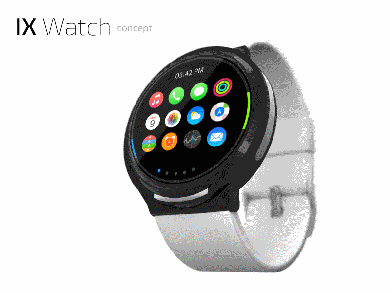 IX Watch - Motion 3d work apple concept design interaction ix watch motiongraphic smart watch ux watch