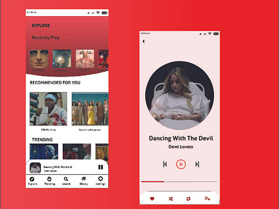 Music App Ui Adobe Xd