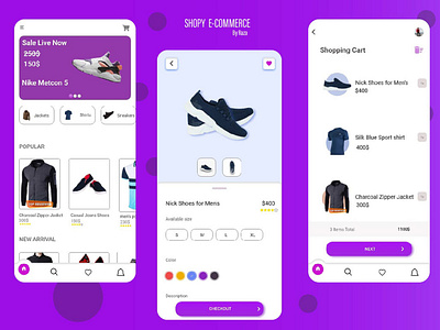 SHOPY E-COMMERCE APP UI DESIGN