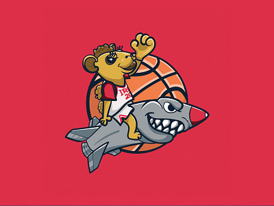 Metee Rockets logo ball basketball camel jersey logo red rocket shark