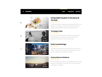 News list box all time black white gradient list meta news news app news feed news list news template number tab tab navigation tabbar title design top post trending design trending ui webdesigner