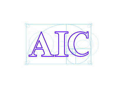 AIC logo design aic brand and identity brandbook corporate brand identity corporate branding golden grid golden ratio golden ratio logo logo 2d logodesign logodesigner illustration brand