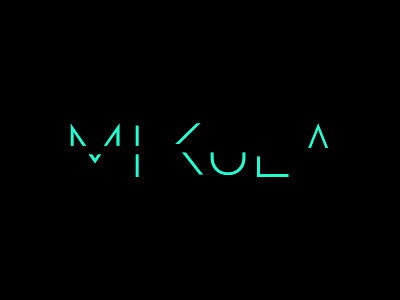 Mikula logo black blacktext logo logo design logodesign logos logotext logotype neon light text text logo