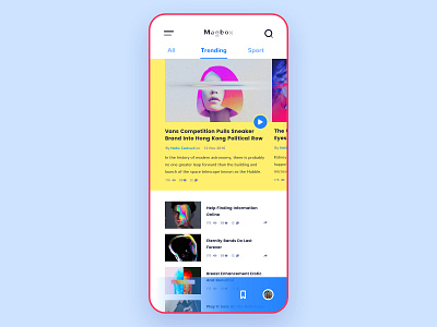 News feed UI concept