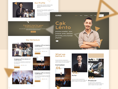 Comed - Comedian Landing Page