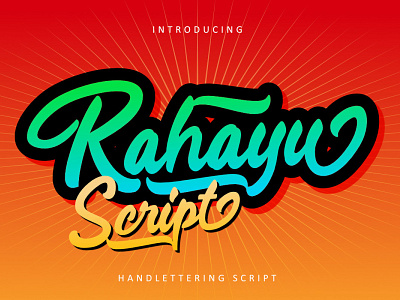 Rahayu Script Font font font design lettering script script font