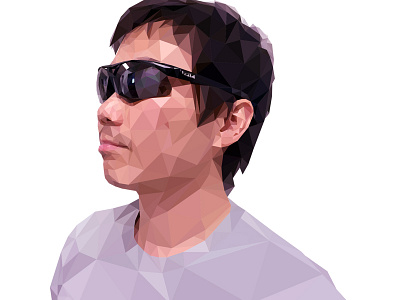 Low-Poly Portrait digital art portrait