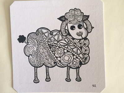 Zentangle Sheep