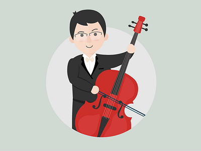 Lorenz The Cellist avatar cellist cello characters illustration